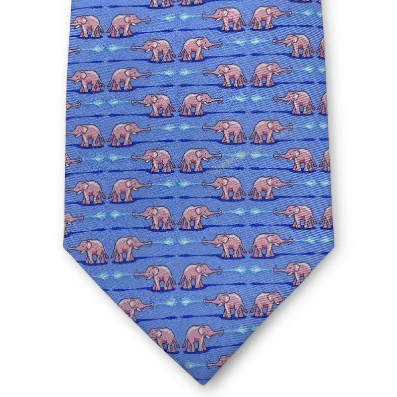 Elephant Bath: Tie - Blue