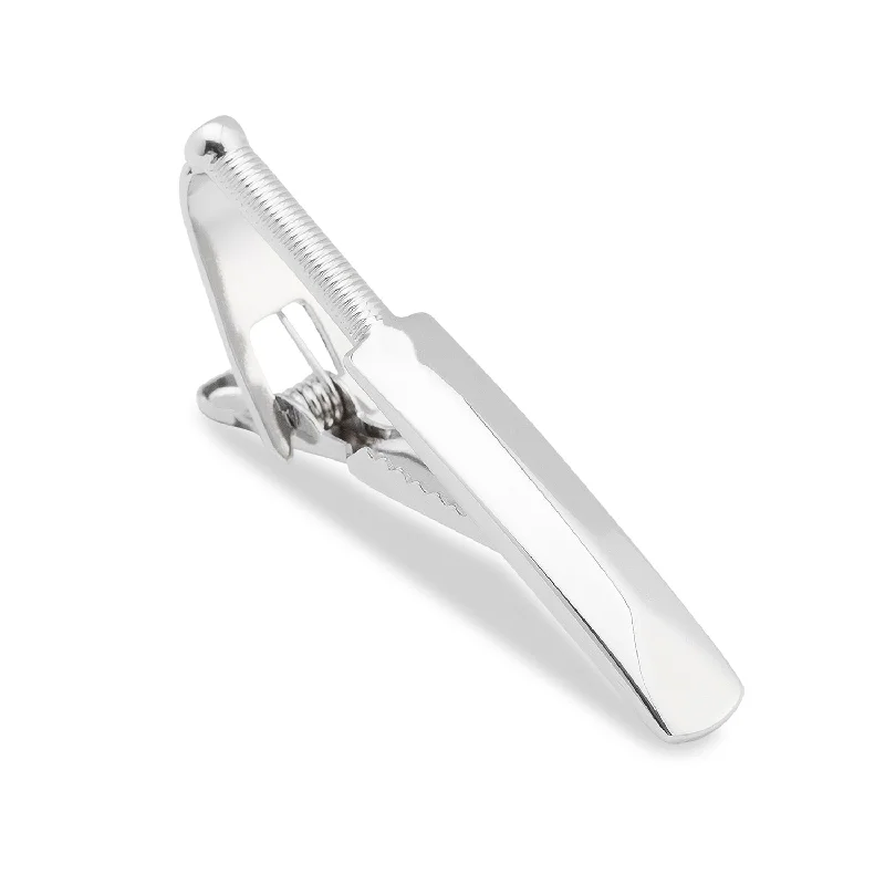 Bradman Silver Cricket Bat Tie Bar