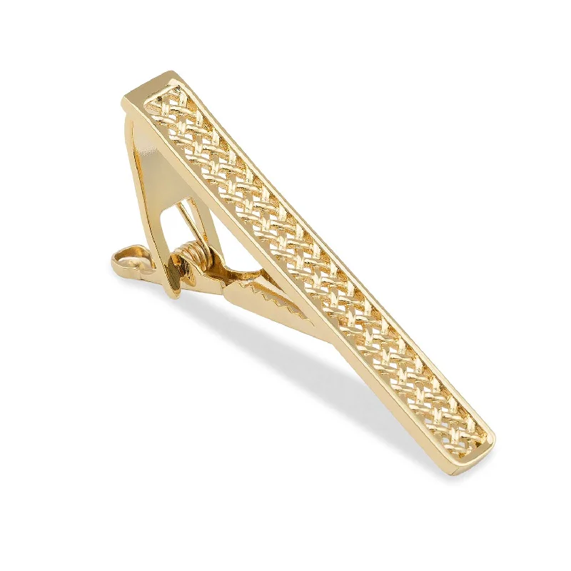 Charlemagne Weave Gold Tie Bar