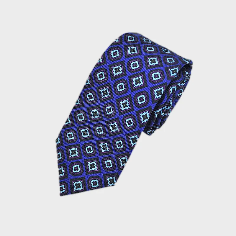 Repeat of Funky Florets Silk Tie in Blue