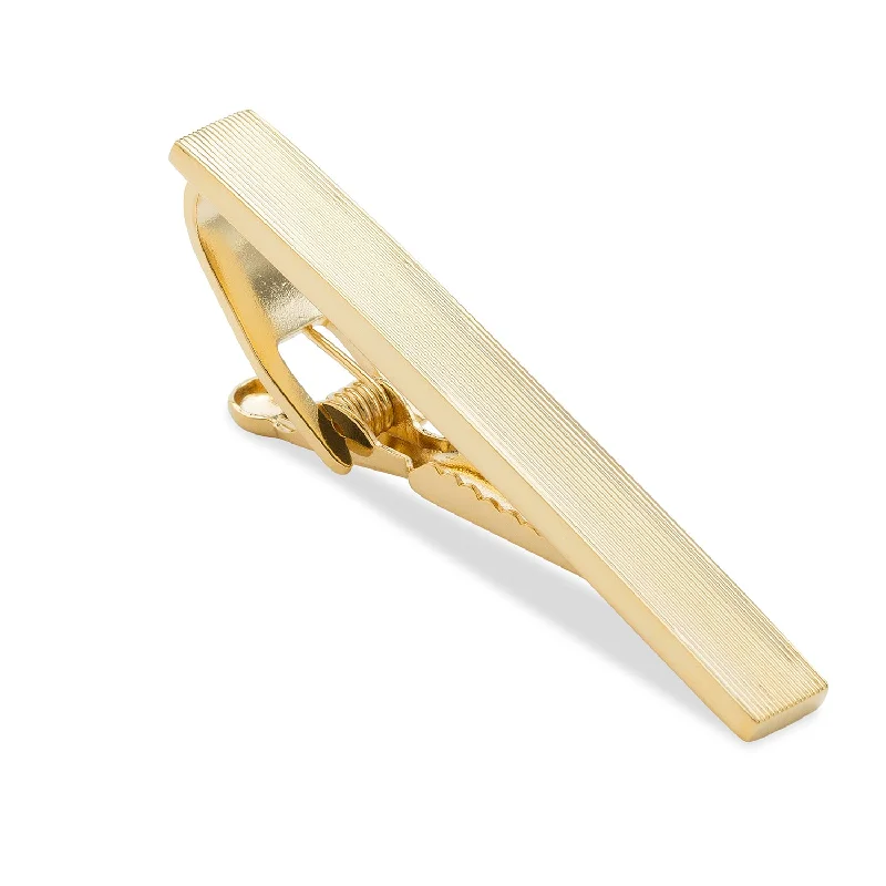 Gold Horizontal Lines Tie Bar