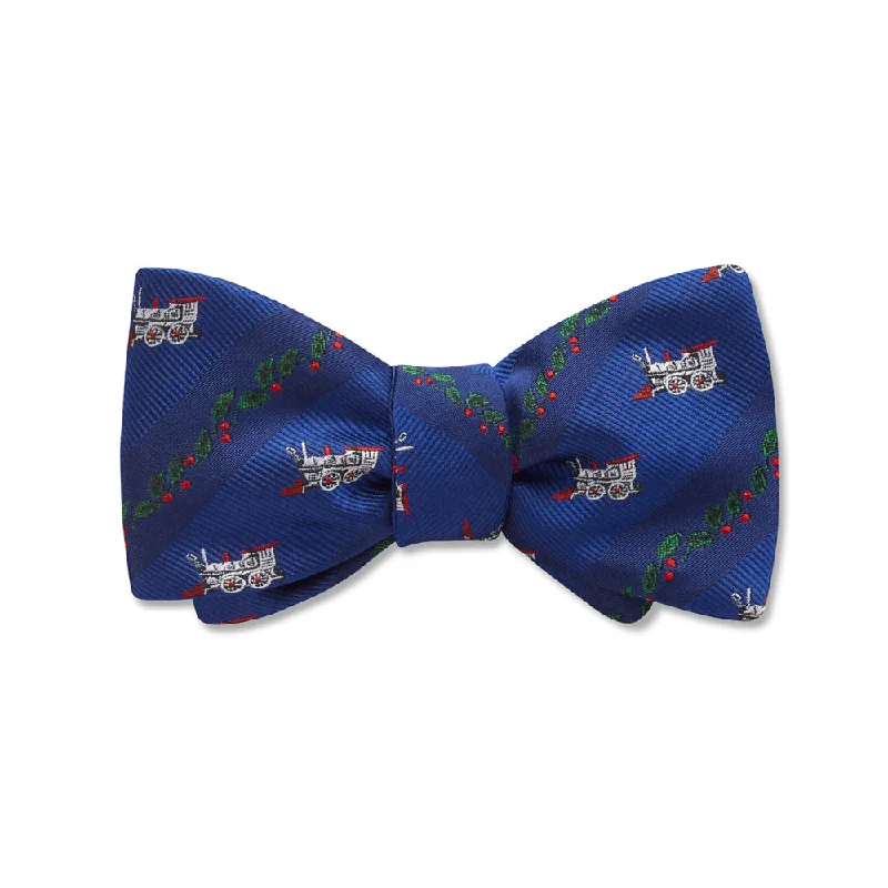 Holly Station Blue - Kids' Bow Ties