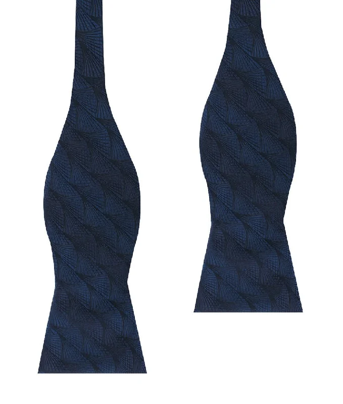 Kiso Valley Navy Blue Self Bow Tie