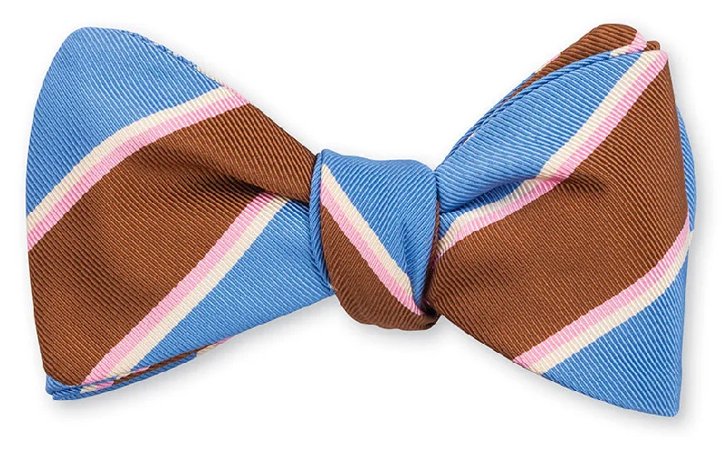 Mahogany Hubbard Stripes Bow Tie - B5460