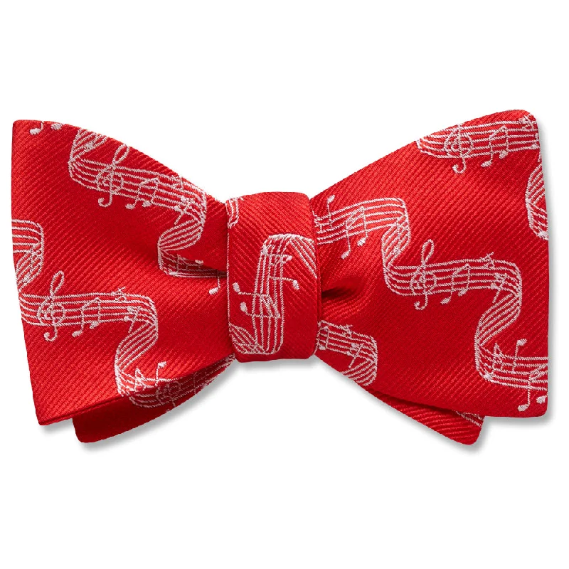 Melodious Red - Dog Bow Ties