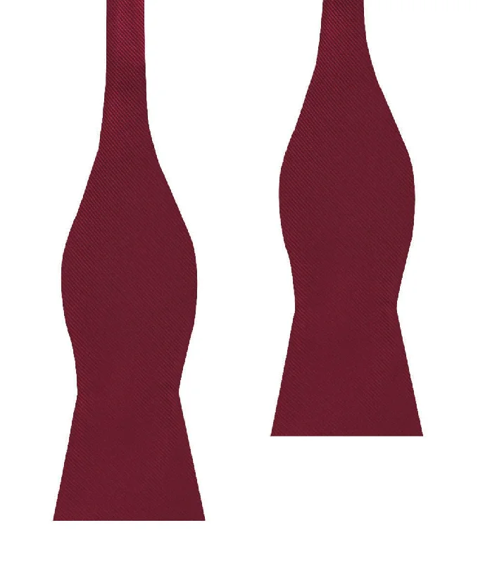 Merlot Burgundy Twill Self Bow Tie