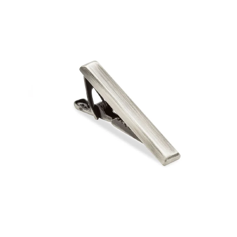 Mini Antique Silver Ingot Tie Bar