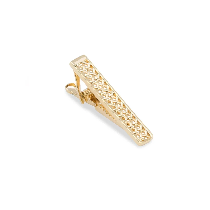 Mini Gold Crocetti Mesh Tie Bar