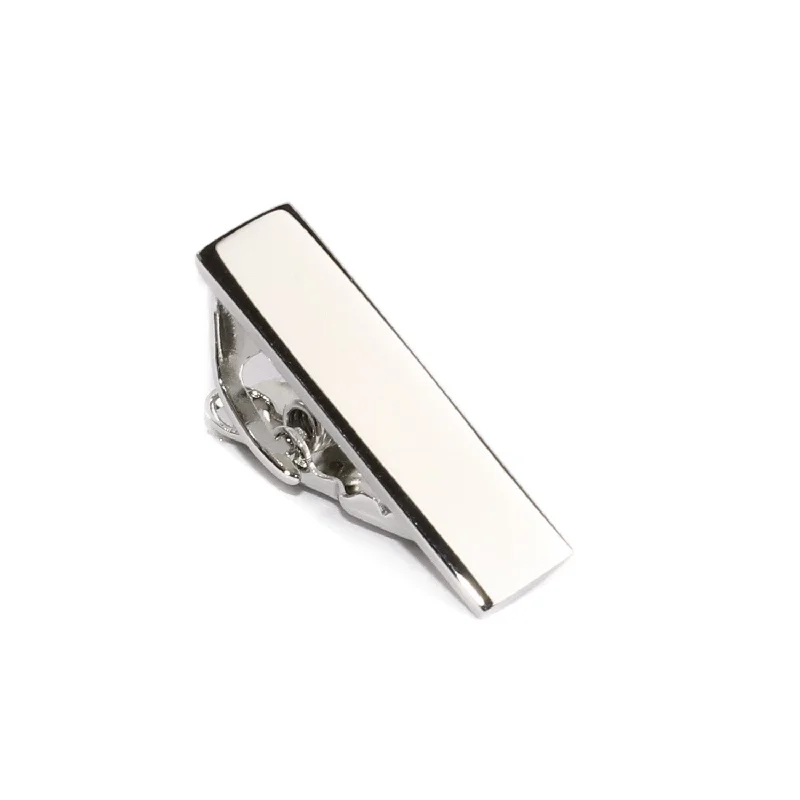 Mini Shining Silver Skinny Tie Bar