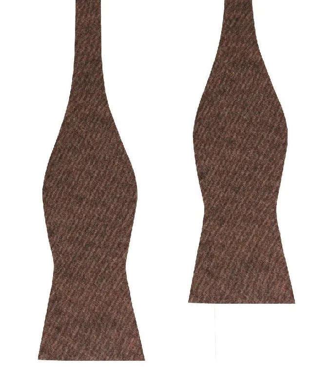 Monaco Brown Self Bow Tie