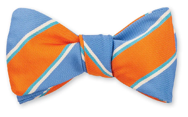 Orange Hubbard Stripes Bow Tie - B5458