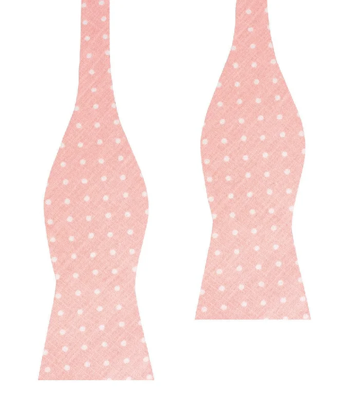 Pink Panther Polkadot Self Bow Tie