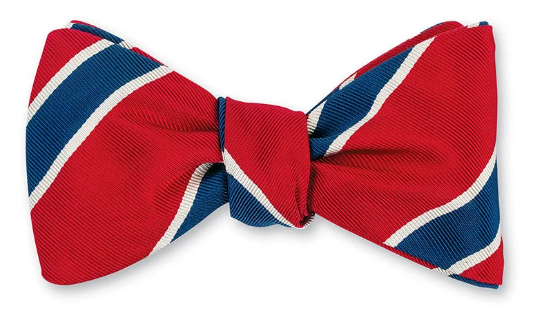 Red/Blue Crescent Stripes Bow Tie - B5551