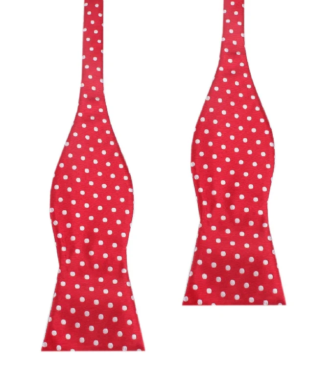 Royal Red Polka Dots Self Tie Bow Tie