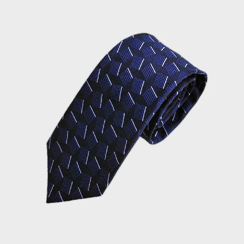 Cool Geo's Woven Silk Tie in Blues