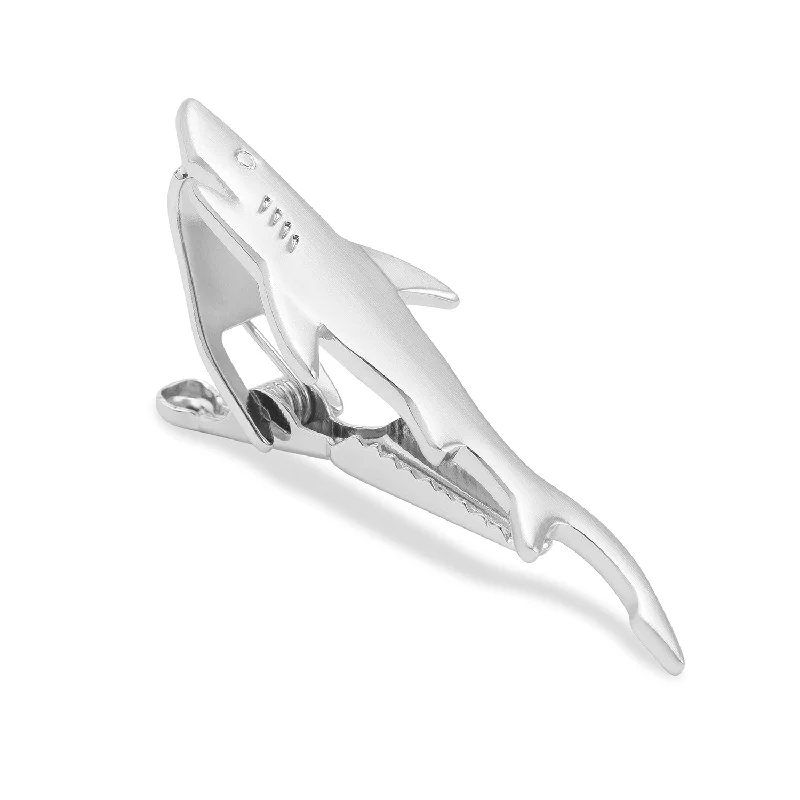 Silver Shark Tie Bar