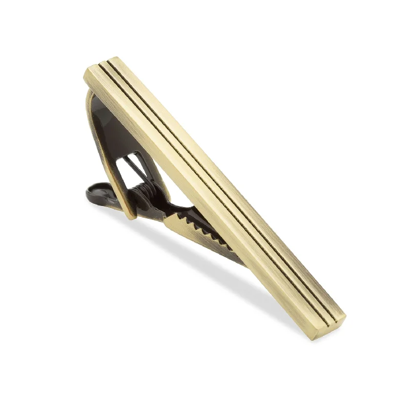 Sinatra Antique Brass Tie Bar