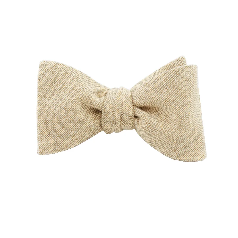 Burlap Sand Self Tie Bow Tie