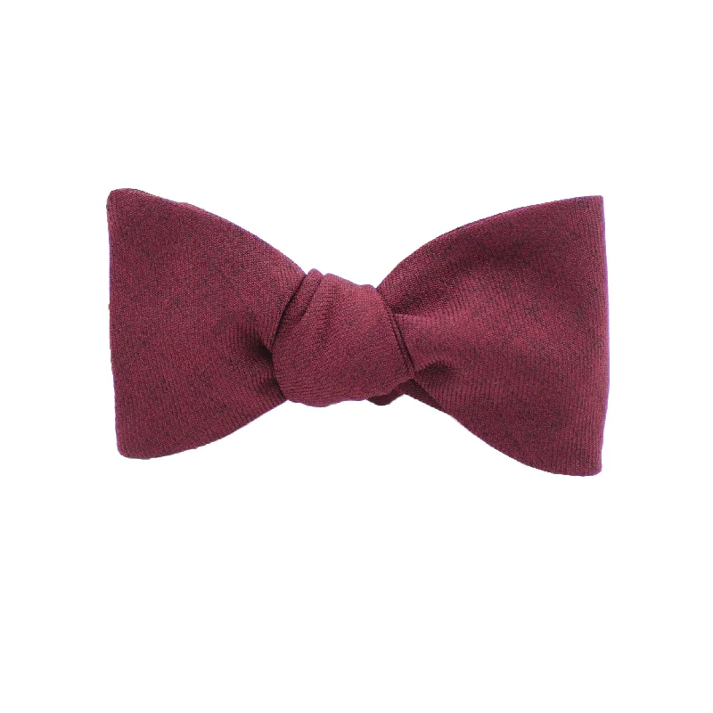 Cotton Burgundy Self Tie Bow Tie