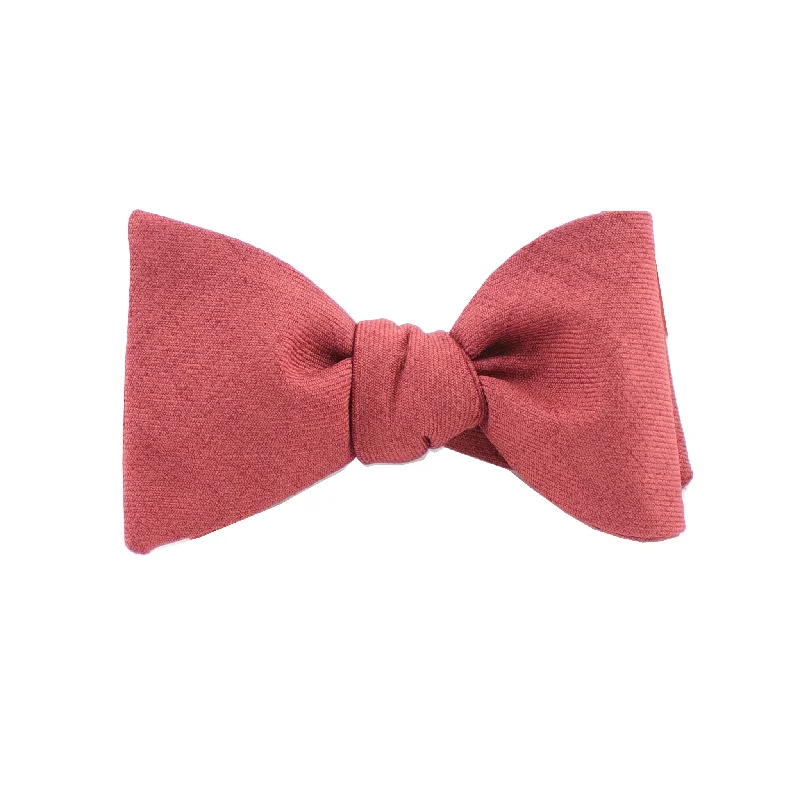 Cotton Burnt Orange Self Tie Bow Tie