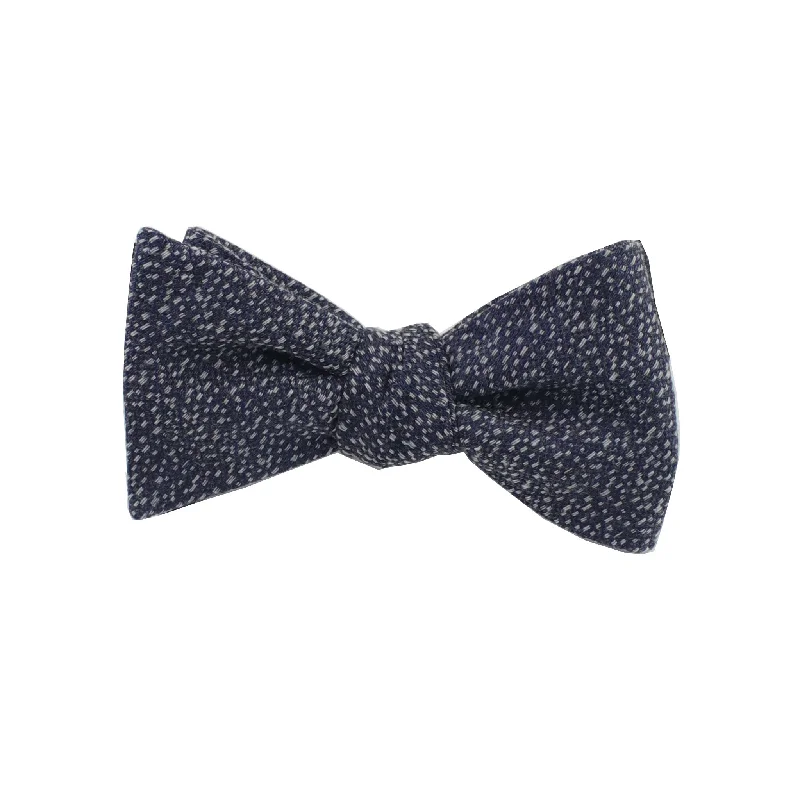 Charcoal & Silver Heather Self Tie Bow Tie