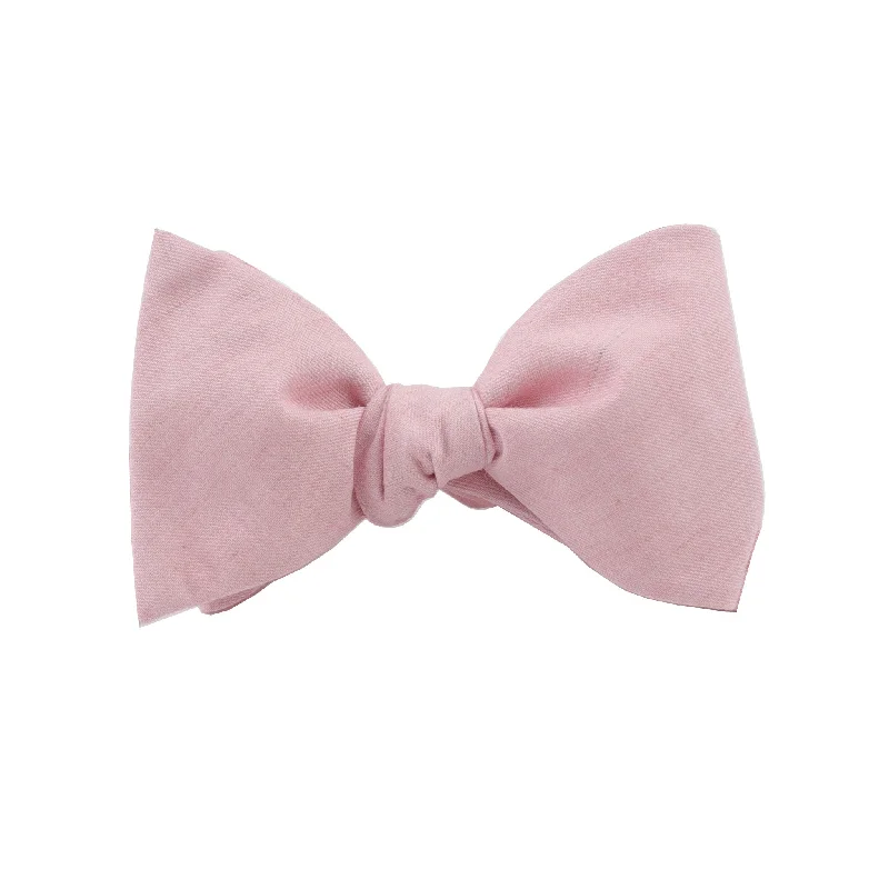 Lightweight Blush Self Tie Bow Tie