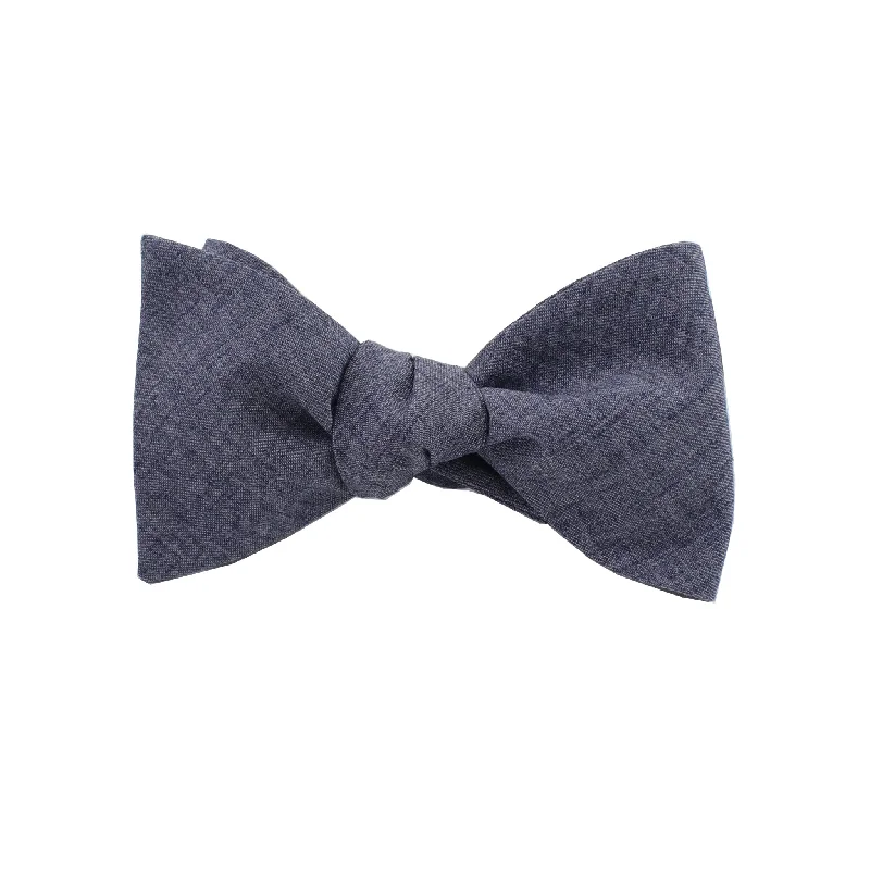 Lightweight Navy Self Tie Bow Tie