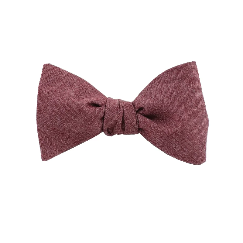 Lightweight Red Self Tie Bow Tie