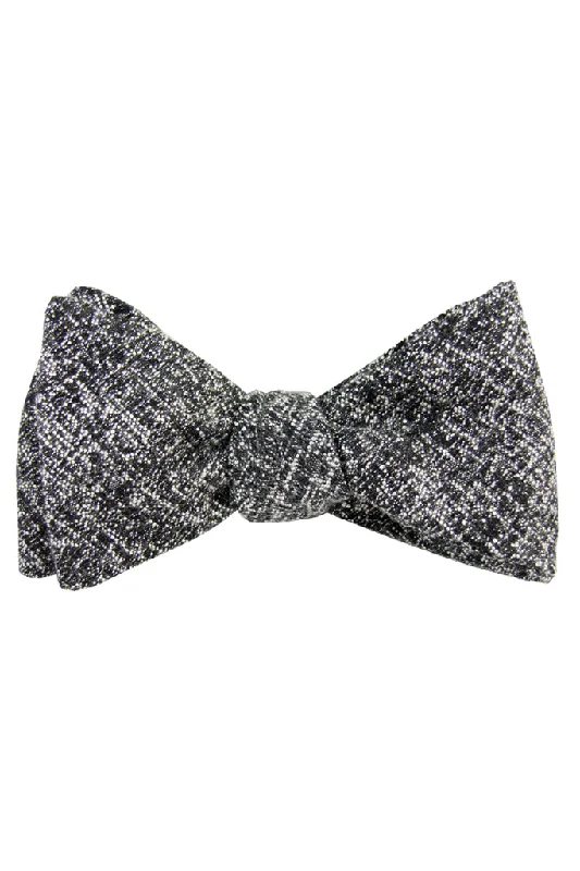 Black & White Heather Self Tie Bow Tie