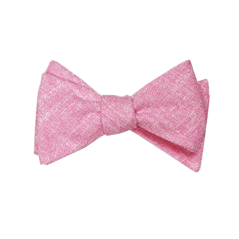 Heather Pink Self Tie Bow Tie