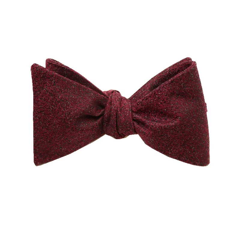 Wine Textured Self Tie Bow Tie