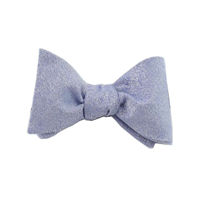 Light Blue Textured Self Tie Bow Tie