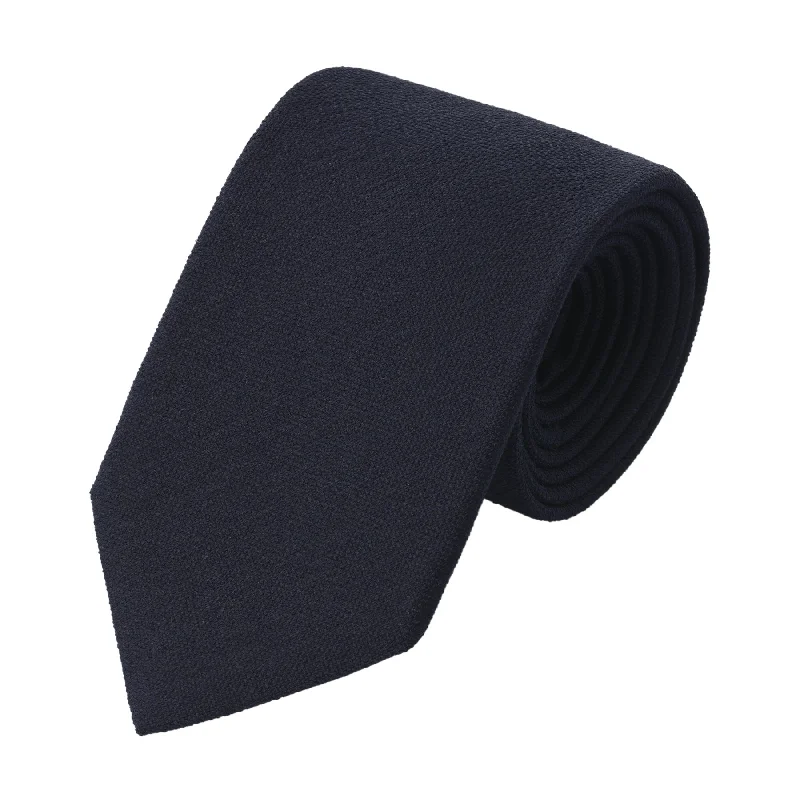 Woven Lined Silk Tie in Solid Blue