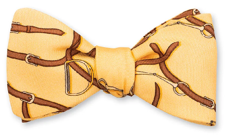 Yellow Stirrups Bow Tie - B5494