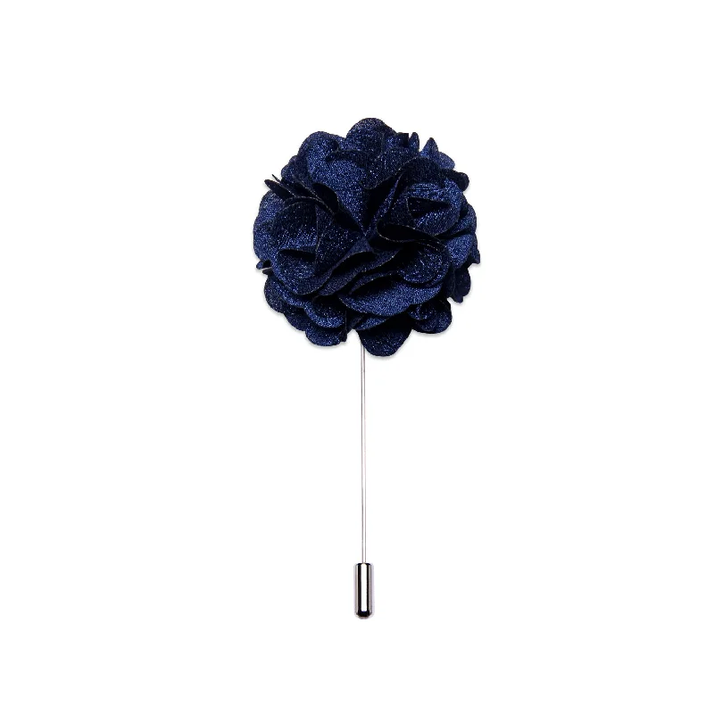 Blue Floral Lapel Pin