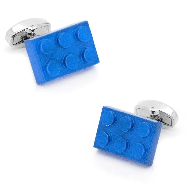 Blue Building Block Cufflinks