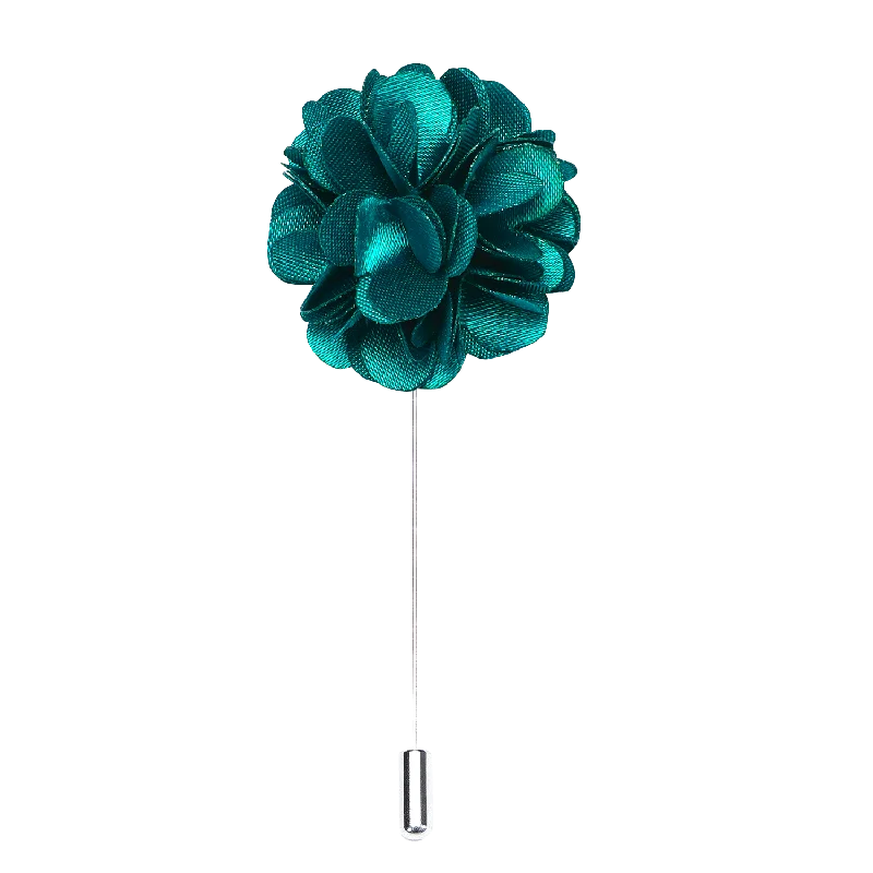 Luxury Green Floral Lapel Pin