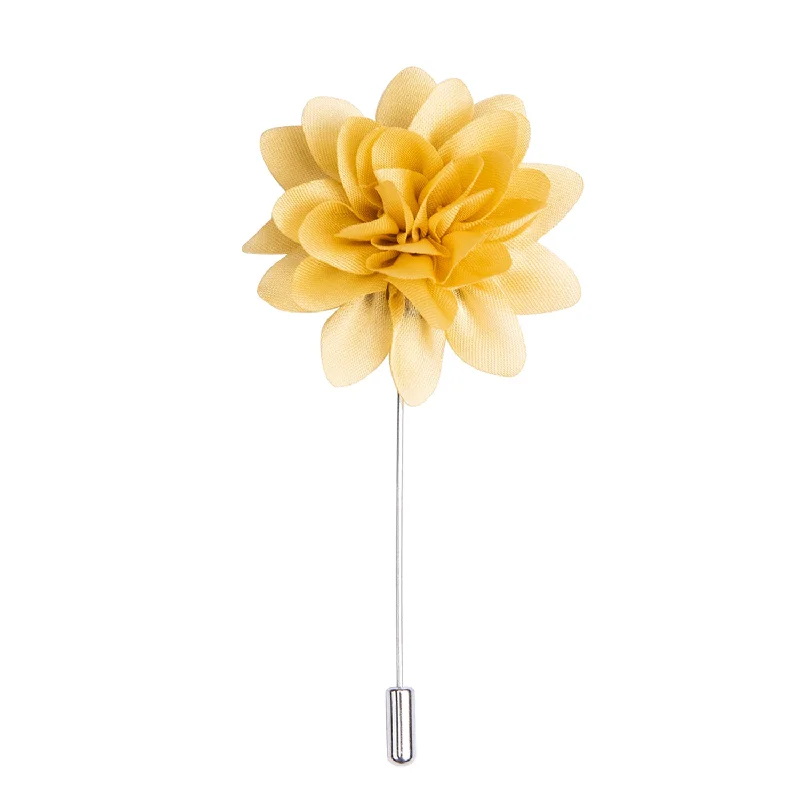 Luxury Yellow Floral Lapel Pin