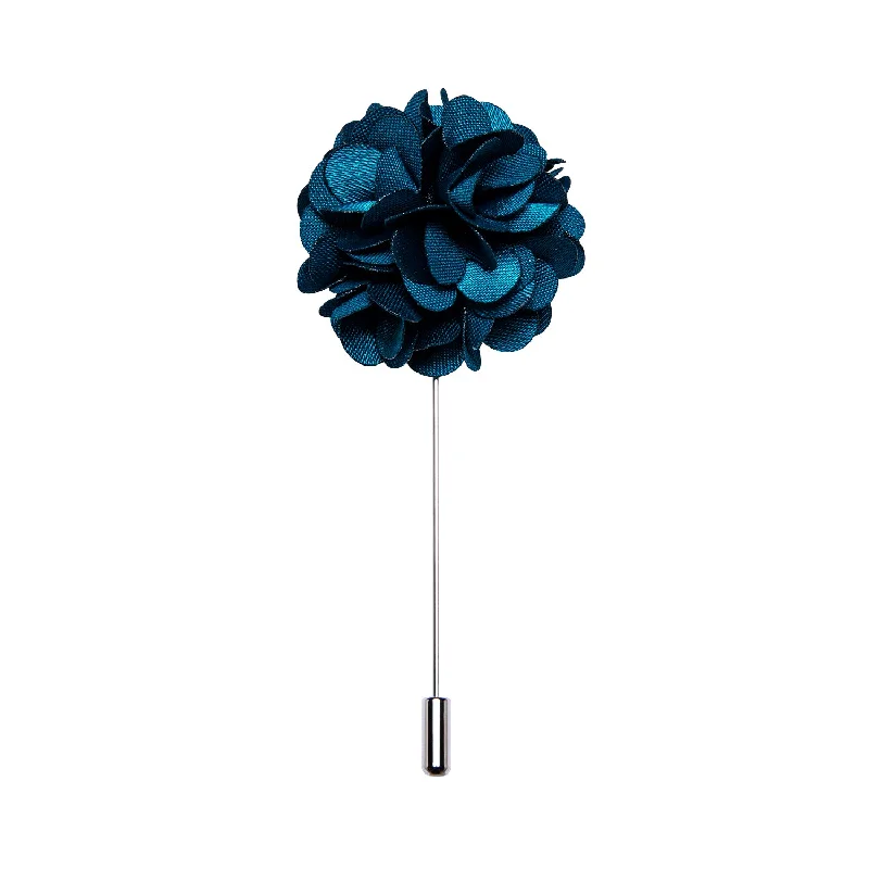 Dark Green Floral Lapel Pin