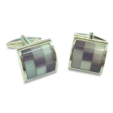 Purple Check Cufflinks