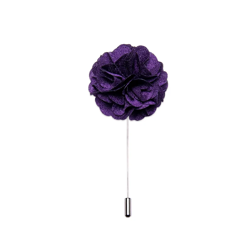 Purple Floral Lapel Pin