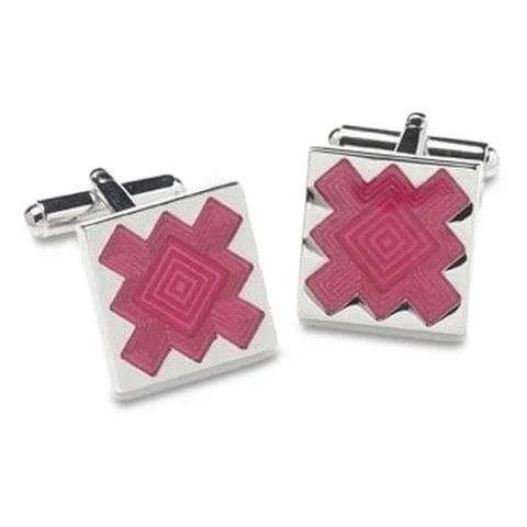 Red Cutout Design Cufflinks