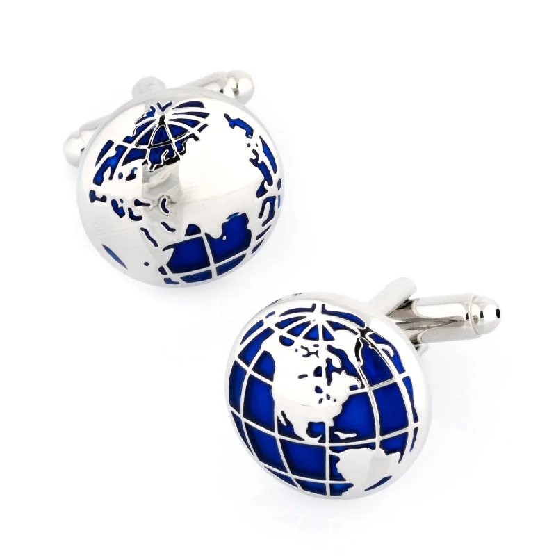 World Map Cufflinks